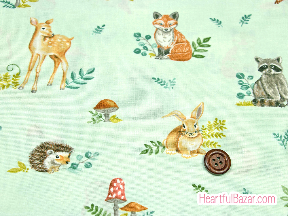 (110x102)moda Effie's Woods アニマル ミント