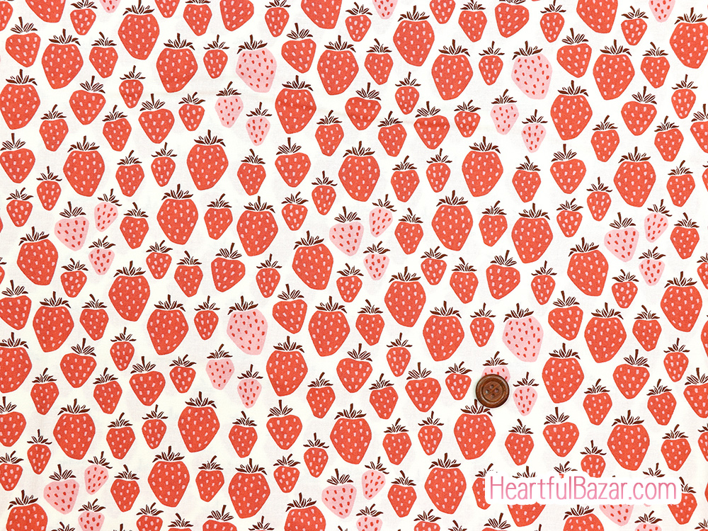 [oc]COTTON+STEEL Under the Apple Tree II いちご ホワイト