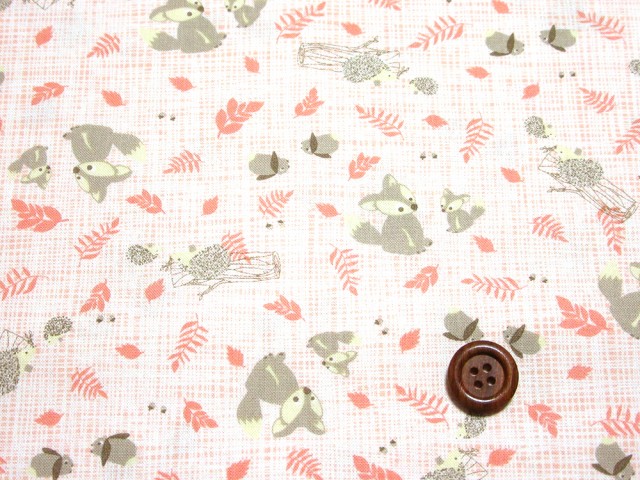 (54x50)moda Lullaby Critters ピーチ