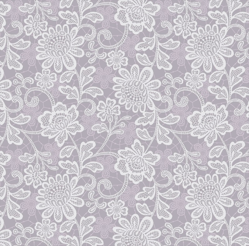 [oc]SHEEN ELEGANCE フラワーレース パープルグレイ