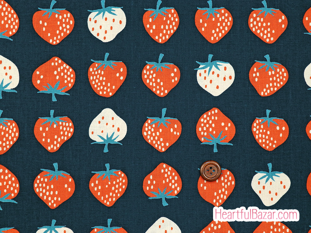 [oc]RSS Strawberry いちご 綿麻 ディープブルー