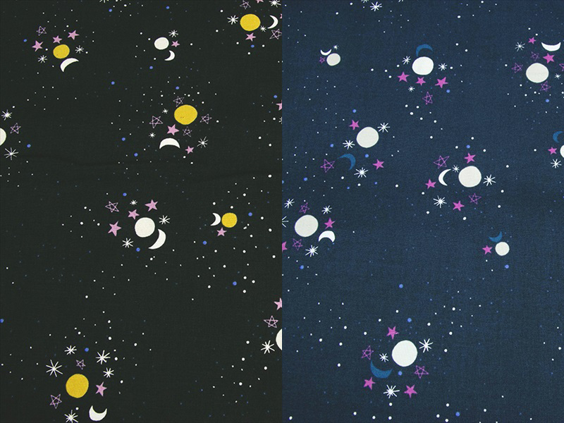 (54x50)COTTON+STEEL Eclipse 太陽月星 2枚セット