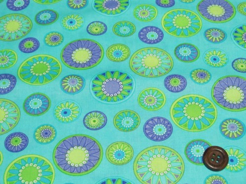 (54x50)moda Hi-De-Ho FLOWERMEDALLIONS ターコイズ