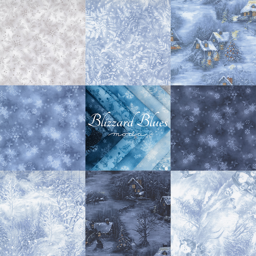 (25x25)moda Blizzard Blues 8枚セット