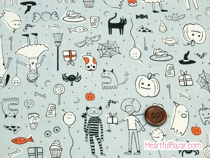 (54x50)COTTON+STEEL Lil' Monsters パーティ