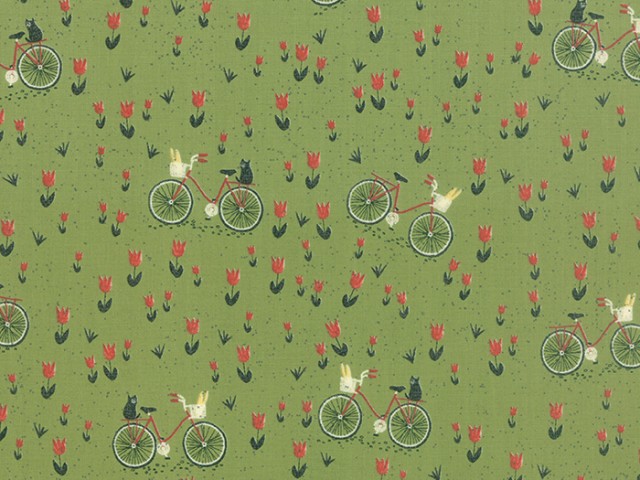 (110x55)moda MON AMI 自転車ねこ