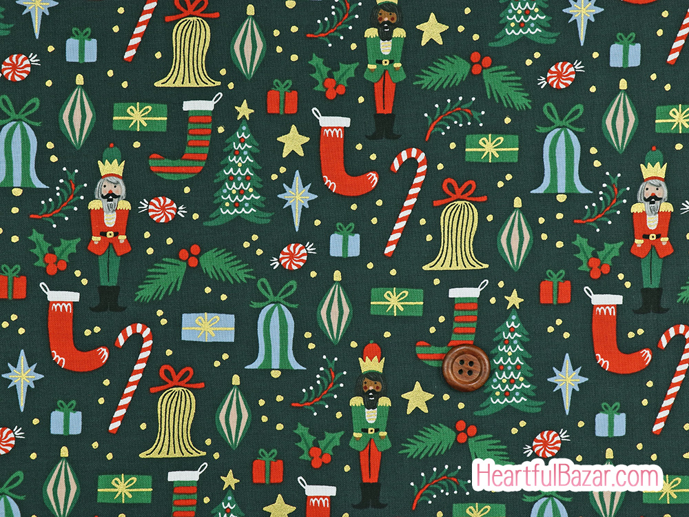 (110x77)COTTON+STEEL HOLIDAY CLASSICS II オーナメント グリーン