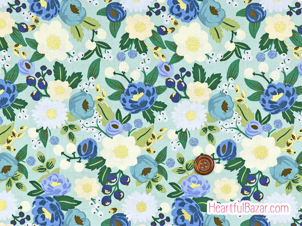 (110x51)COTTON+STEEL Vintage Garden ヴィンテージブロッサム ミント