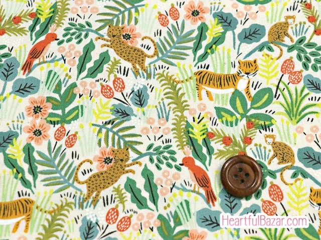 (110x53)COTTON+STEEL Menagerie ジャングル ナチュラル