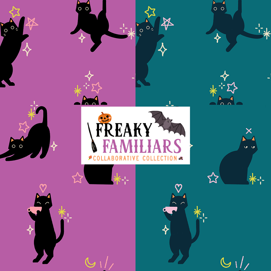 (54x25)RUBY STAR SOCIETY FREAKY FAMILIARS 黒猫 2枚セット