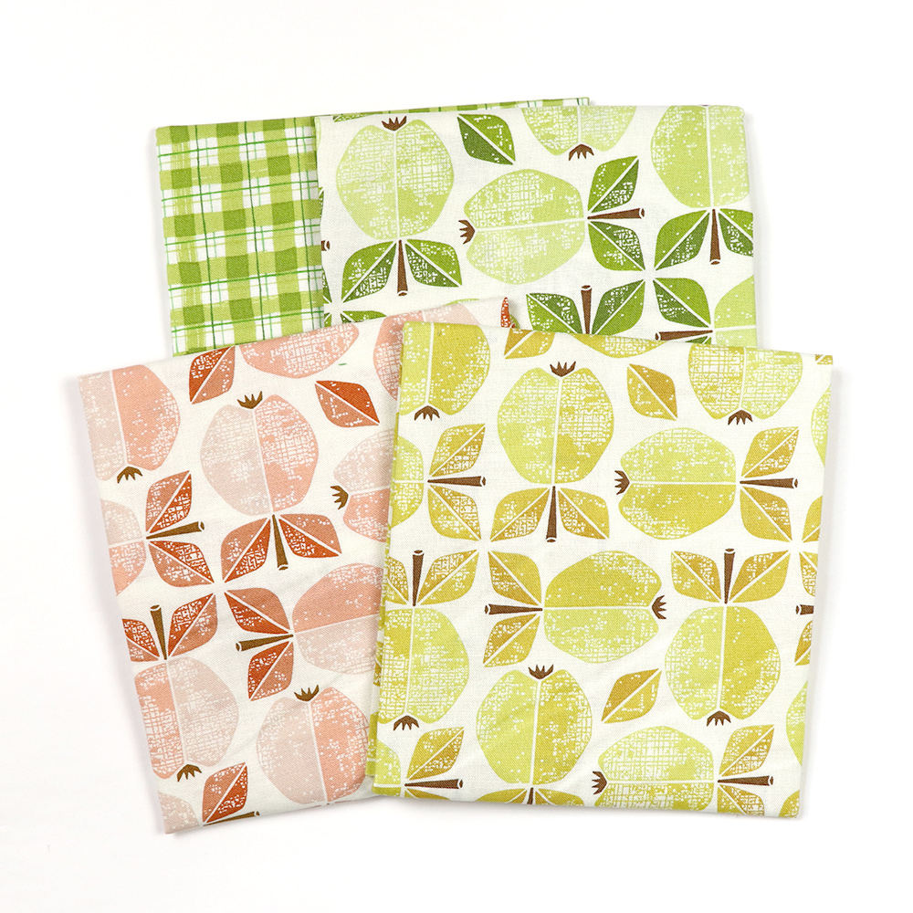 (55x45)COTTON+STEEL Under the Apple Tree りんご 4枚セット