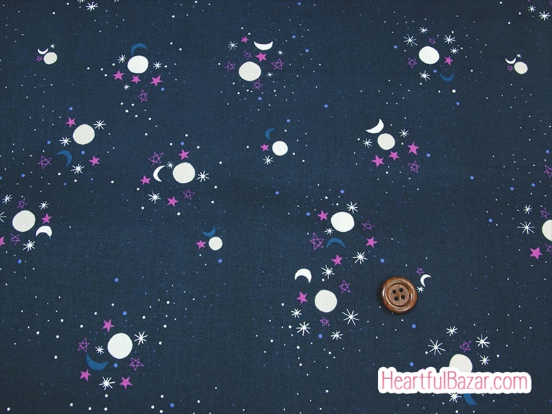 [oc]COTTON+STEEL Eclipse 太陽月星 ネイビー