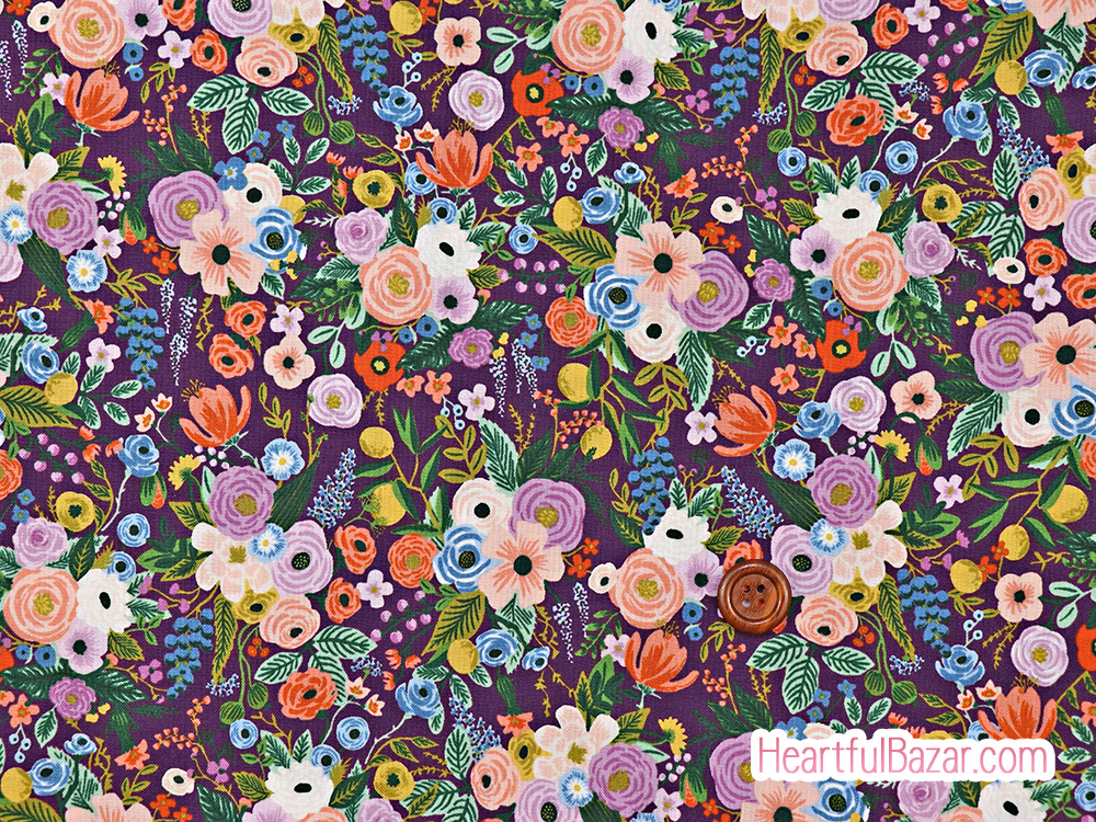 [oc]COTTON+STEEL ORCHARD プチガーデン バーガンディ