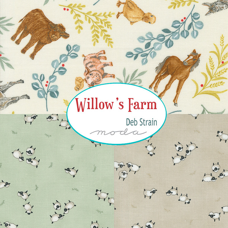 (25x25)moda Willow's Farm 3枚セット