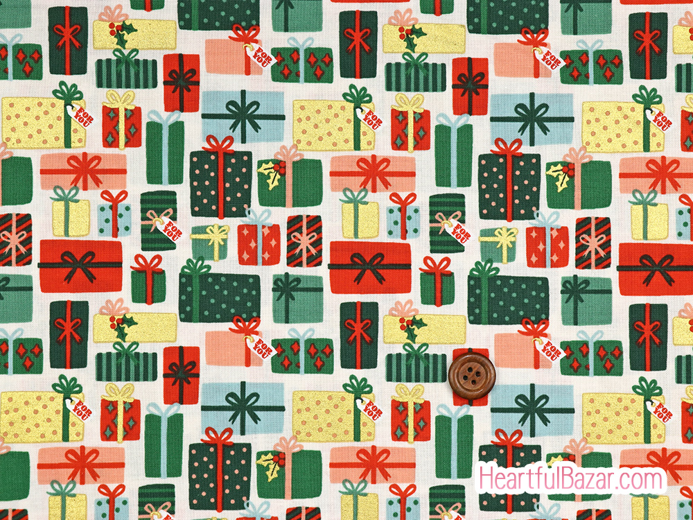 (110x80)COTTON+STEEL HOLIDAY CLASSICS II ギフト クリーム