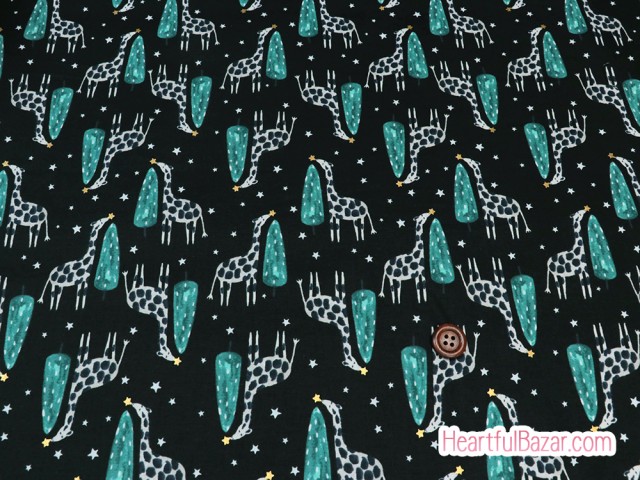 (110x55)COTTON+STEEL CHILL OUT 星に願いを ブラック