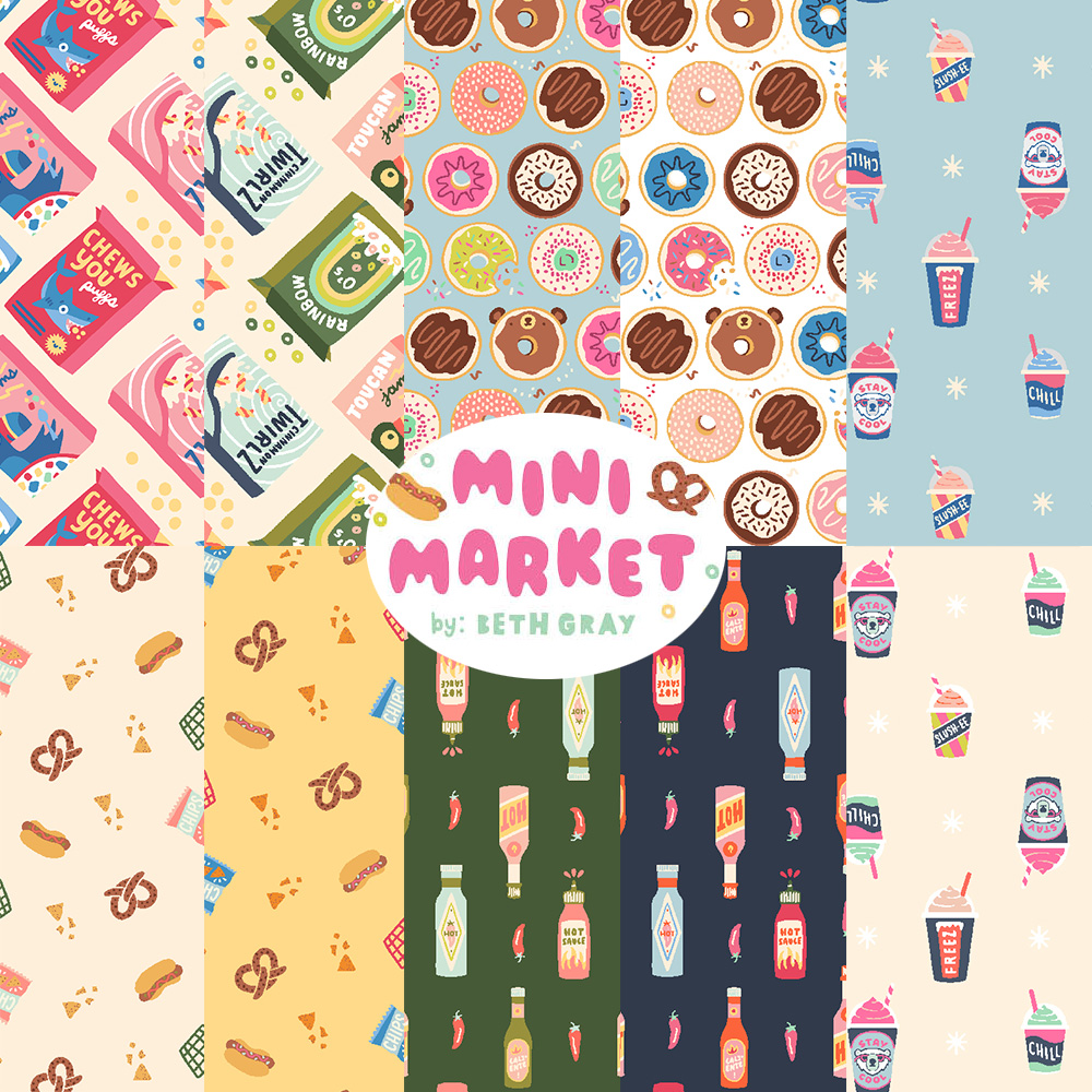 (25x25)COTTON+STEEL mini market 10枚セット