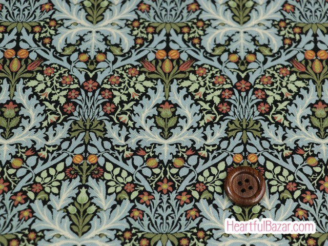 (54x50)moda Morris garden オータムフラワー エボニー