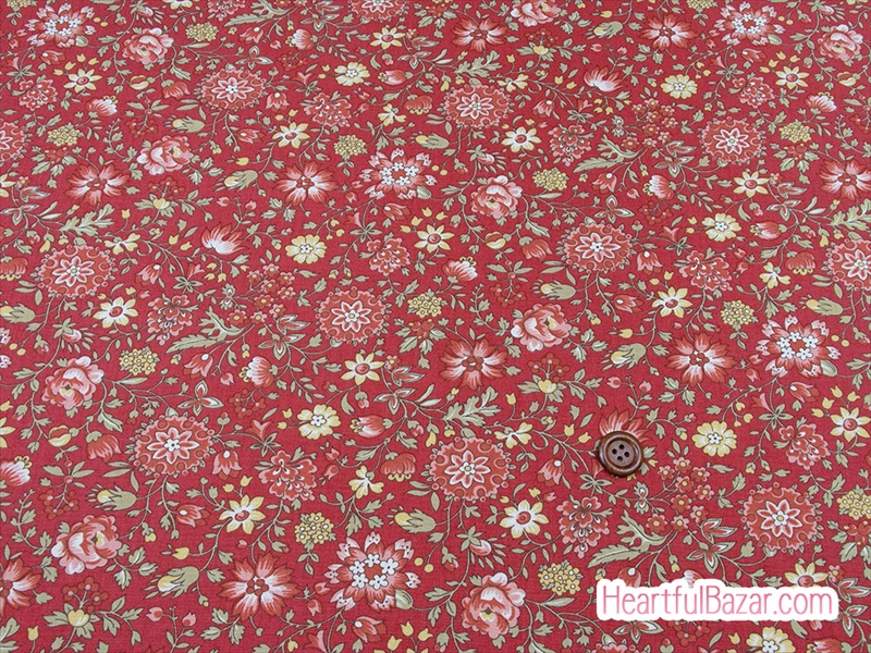 (110x53)moda Jardin de Fleurs ジヴェルニー ルージュ