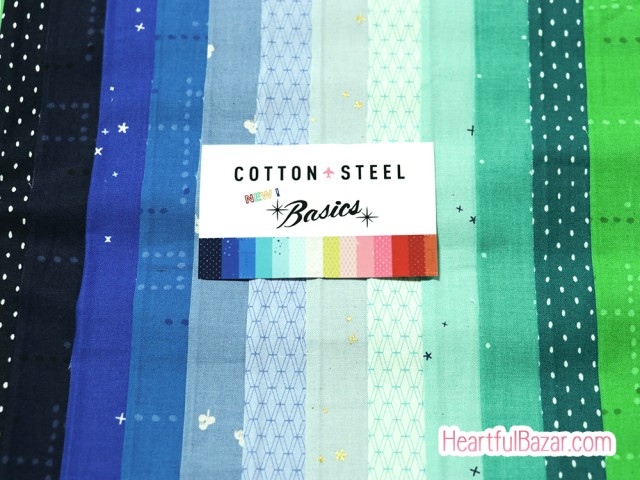 送料無料[カットクロス12枚セット]COTTON+STEEL NEW BASICS クール系