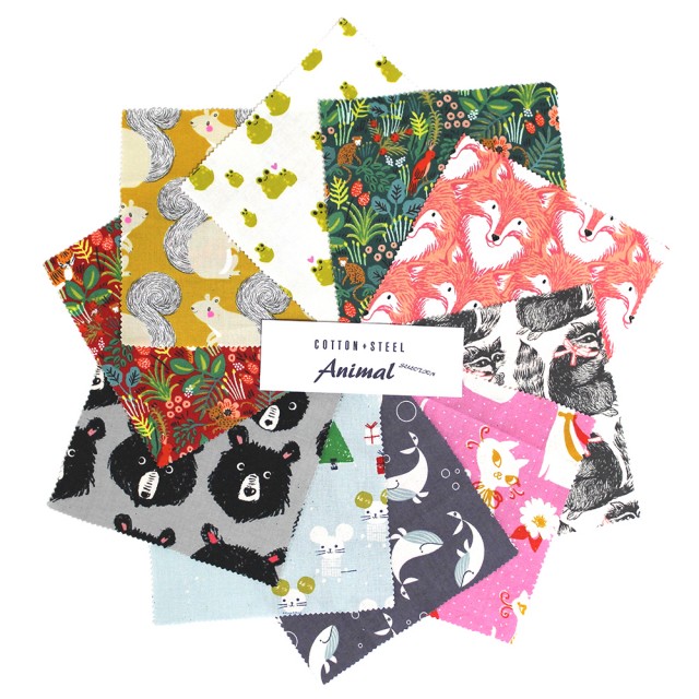 [5"]COTTON+STEEL Animals おためし10枚セット