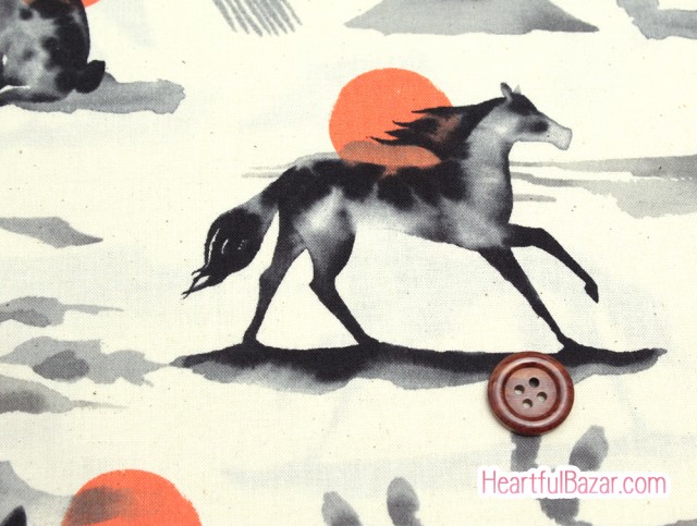 [oc]COTTON+STEEL SANTA FE 馬・ブラック
