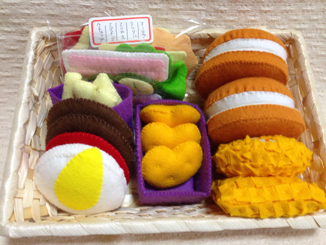 フェルト ままごと ハンバーガーセット(パープル)